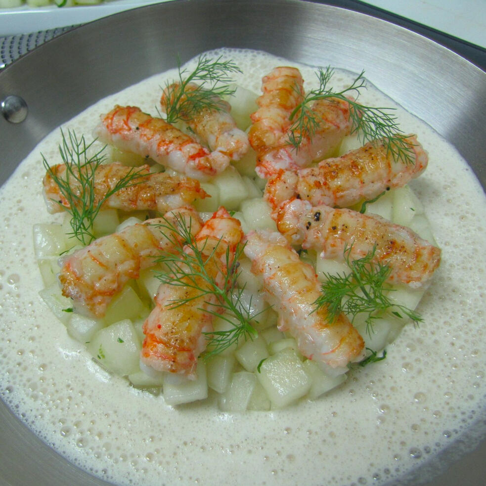 langoustines melon vert cuisineprivee.corsica